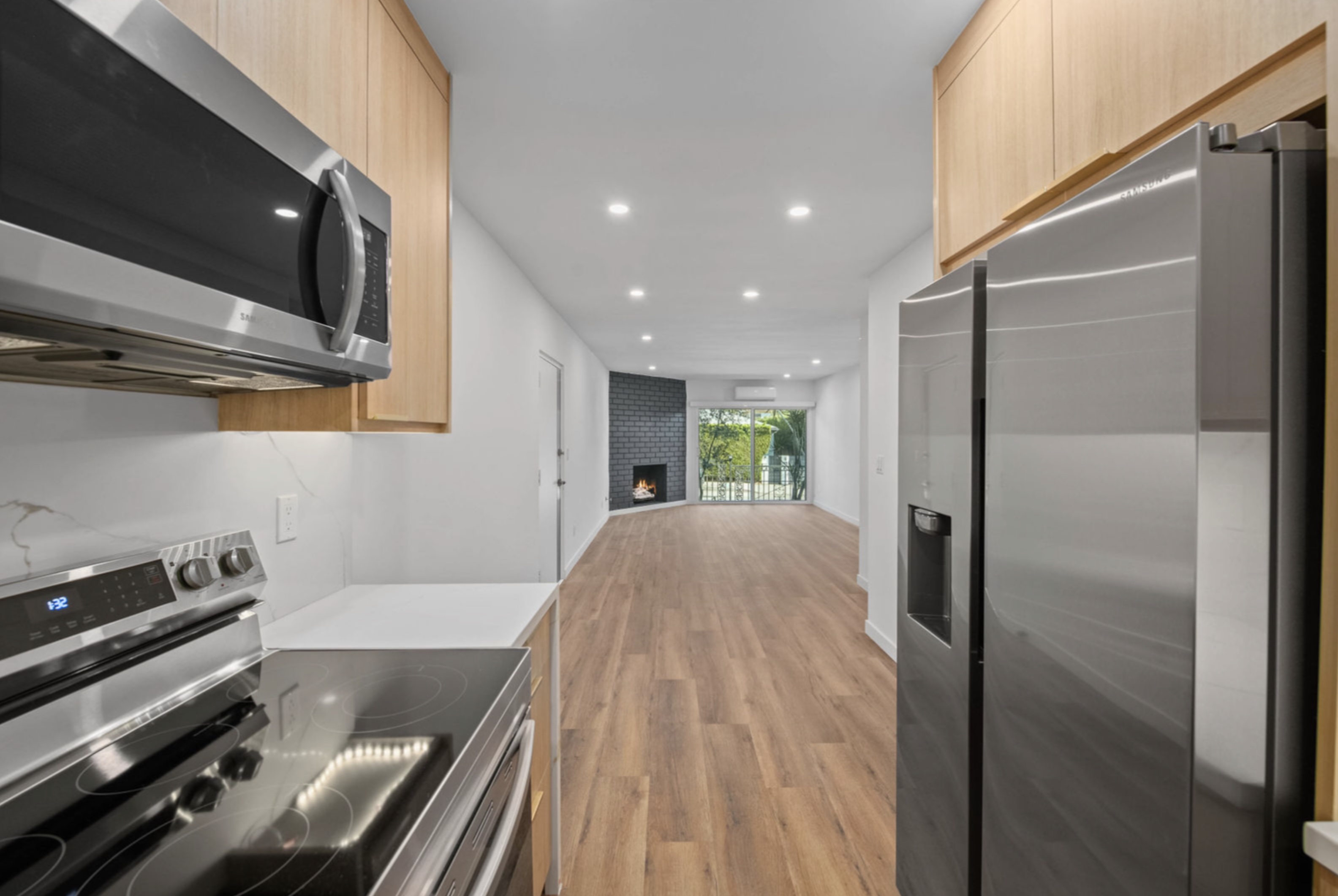 Open Concept Kitchen and Living Room View